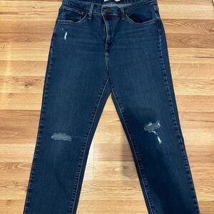 Signature by Levi Strauss Dark Blue Straight Leg Jeans